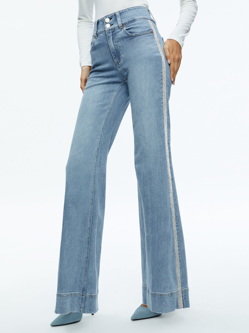 MISSA HIGH RISE WIDE LEG CRYSTAL SIDE JEAN 2