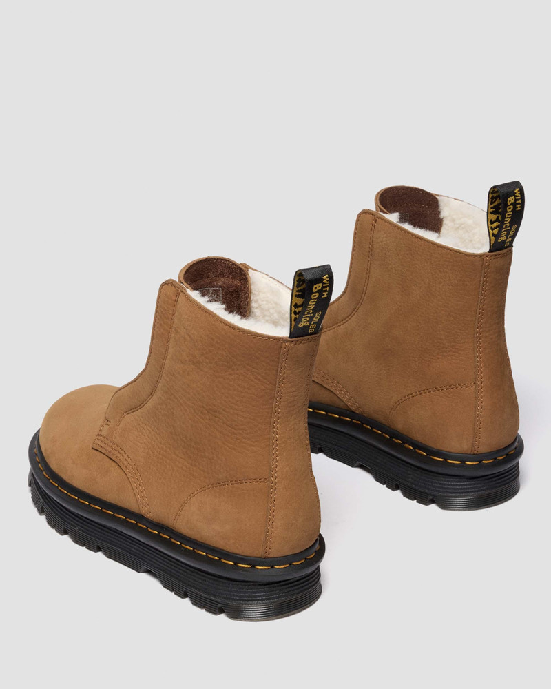 ZEBZAG LACELESS Warm Lined Slip On Nubuck Boots 6