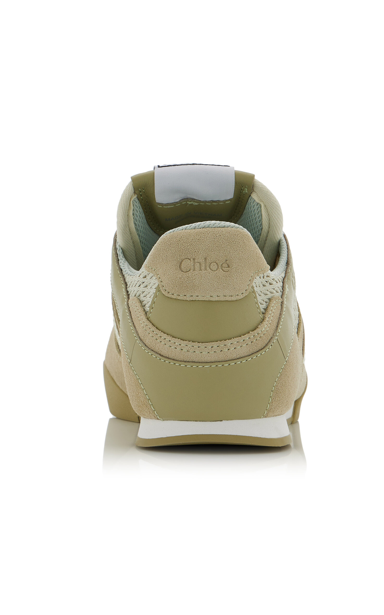 Kick Leather-Mesh Sneakers taupe - 5