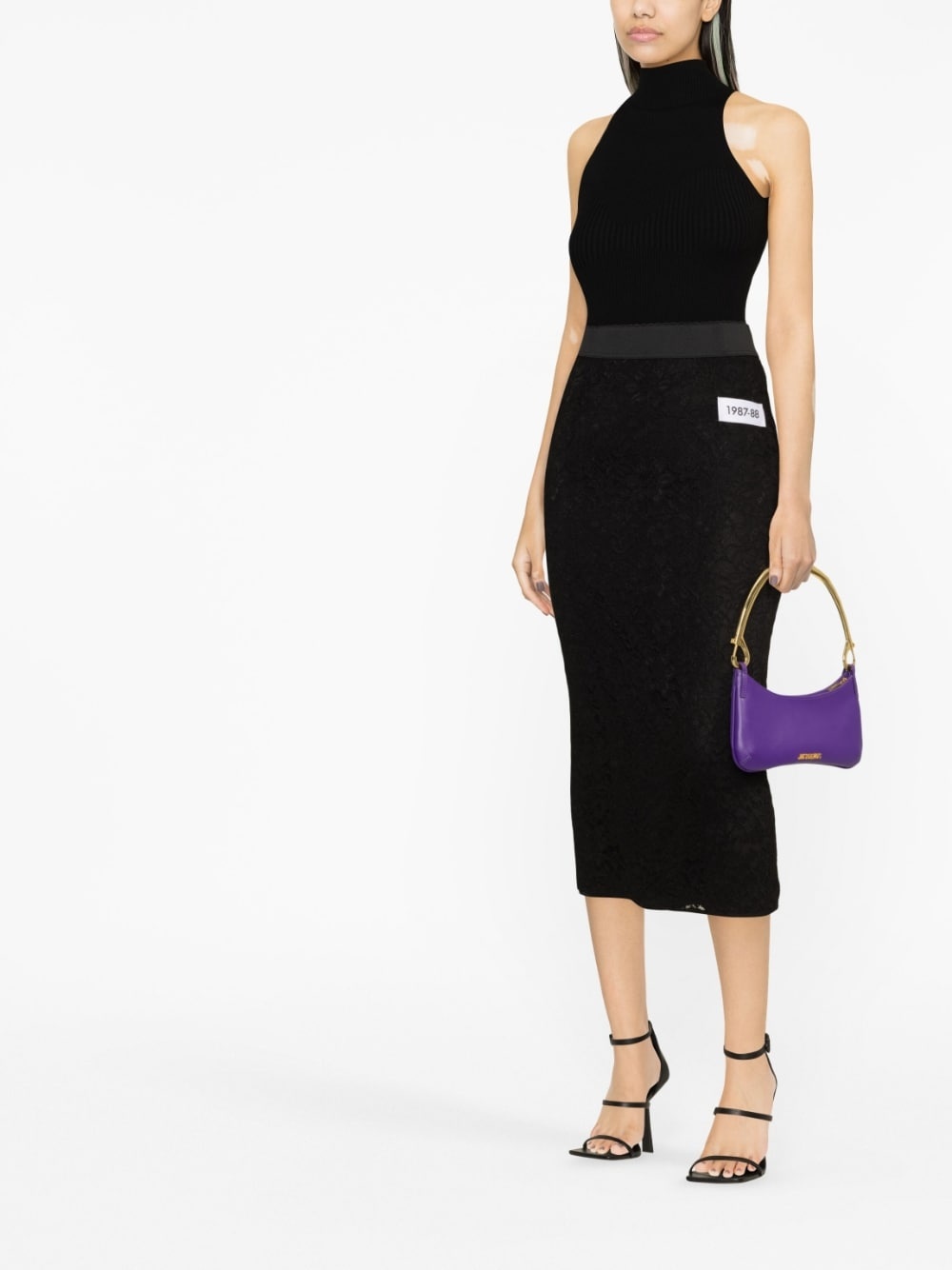 high-waisted pencil skirt - 2