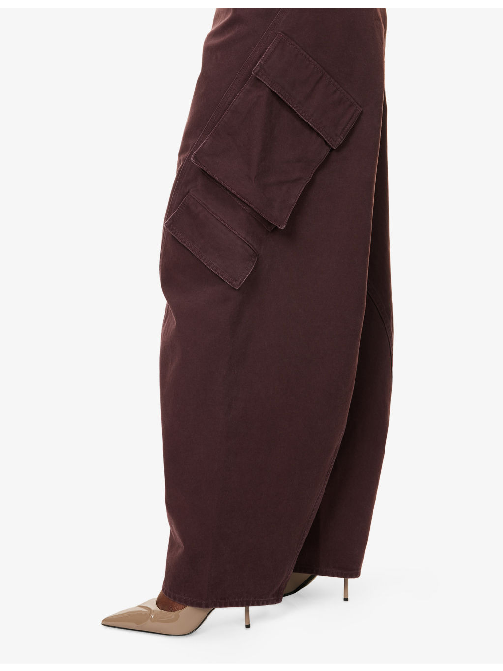 Cargo Barrel-Leg Cotton Trousers - 5
