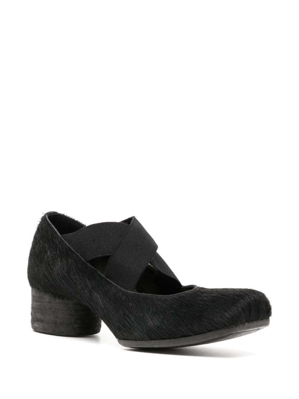 square-toe leather ballerina shoes - 2