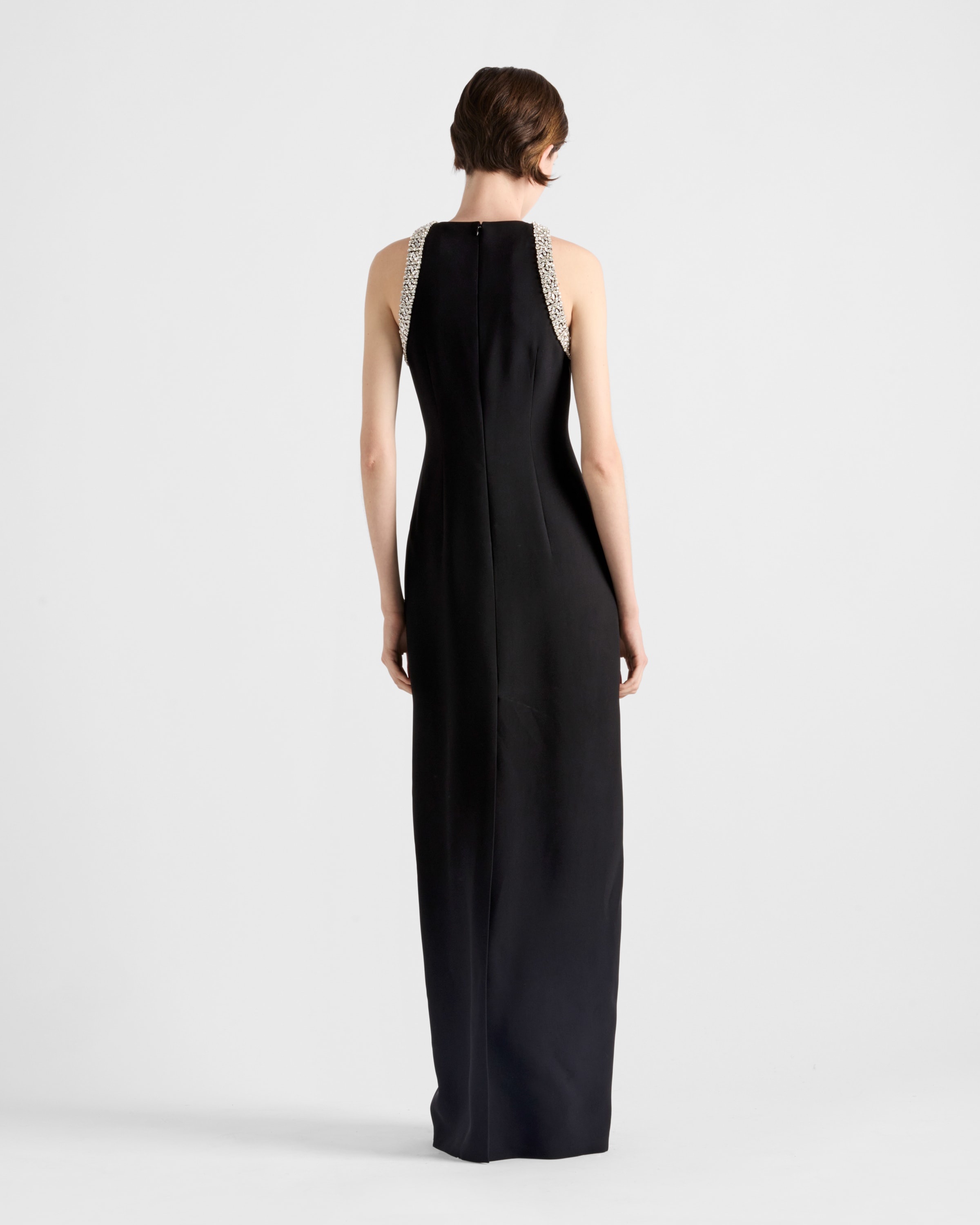 Embroidered cady long dress - 5