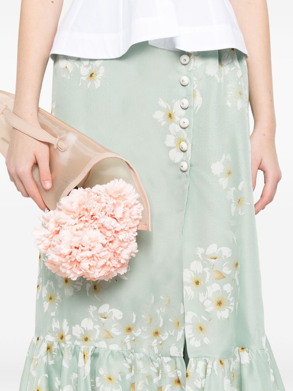 floral-print midi skirt - 5