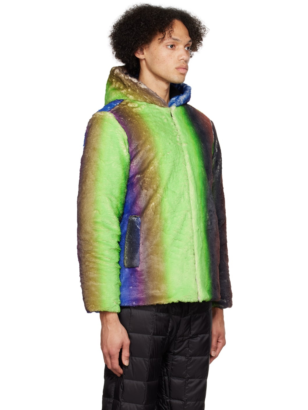 Multicolor Gradient Faux-Fur Jacket - 2