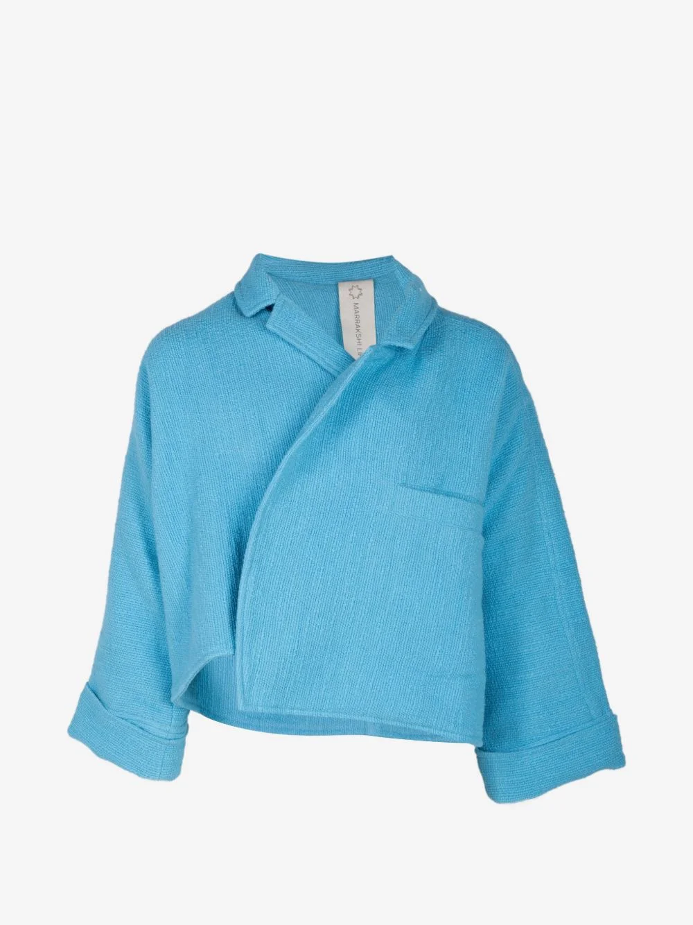 notched-lapel textured jacket - 1