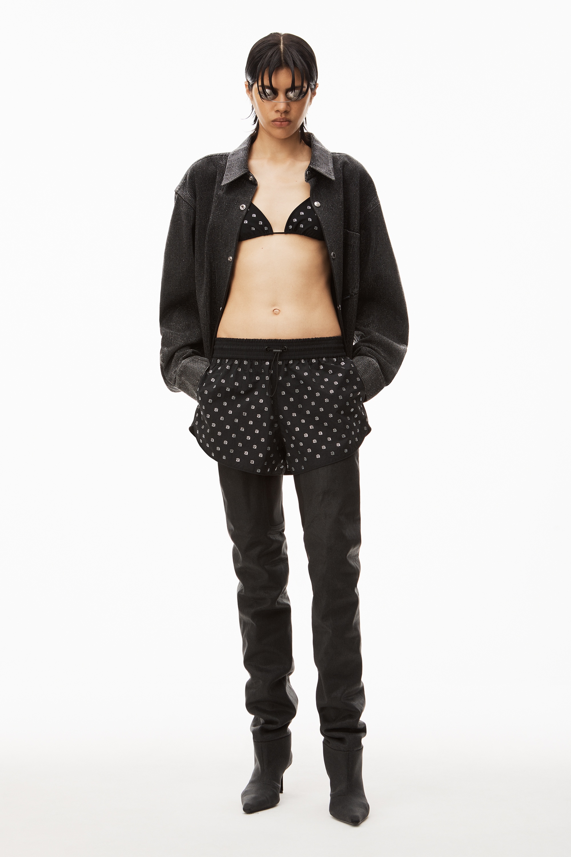 HOTFIX MARATHON SHORTS IN CRINKLE NYLON - 2