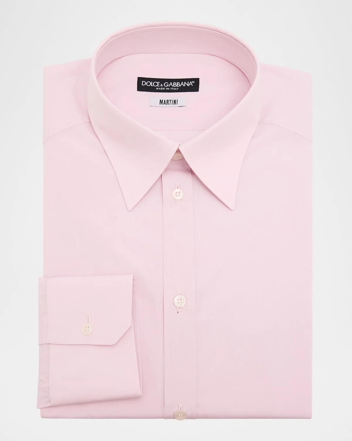 Men's Cotton Poplin Martini Fit Solid Dress Shirt - 1