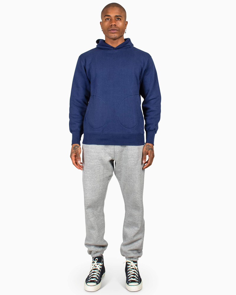 The Real McCoys The Real McCoy’s MC22112 Boxing Glove Pocket Hooded Sweatshirt Navy outlook