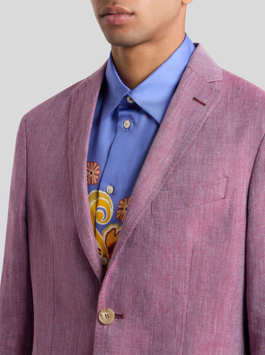 SLUB LINEN-BLEND BLAZER - 2