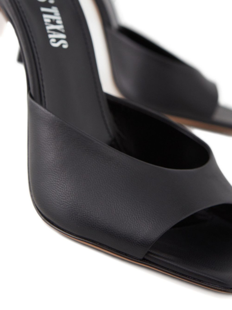 검정 Stiletto Heeled 샌들 4