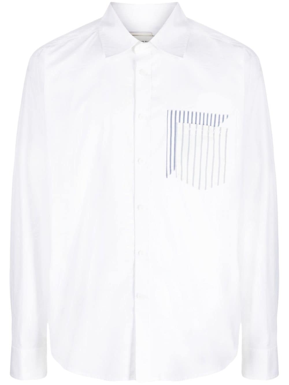 logo-print cotton-blend shirt - 1