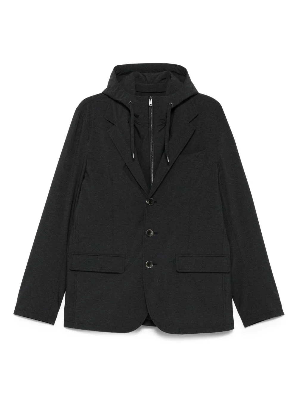 hooded blazer - 1