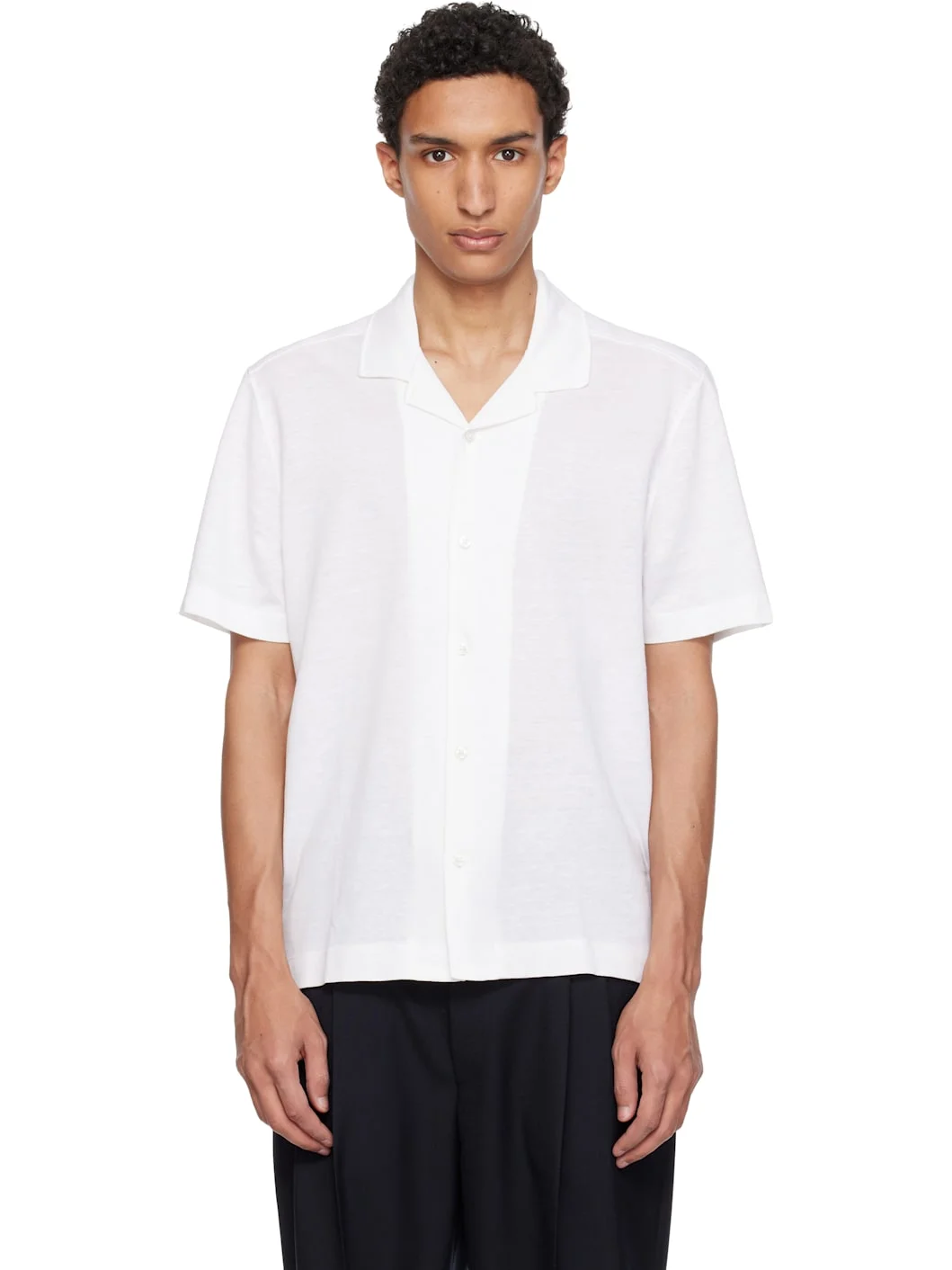 White Camp Collar Shirt - 1