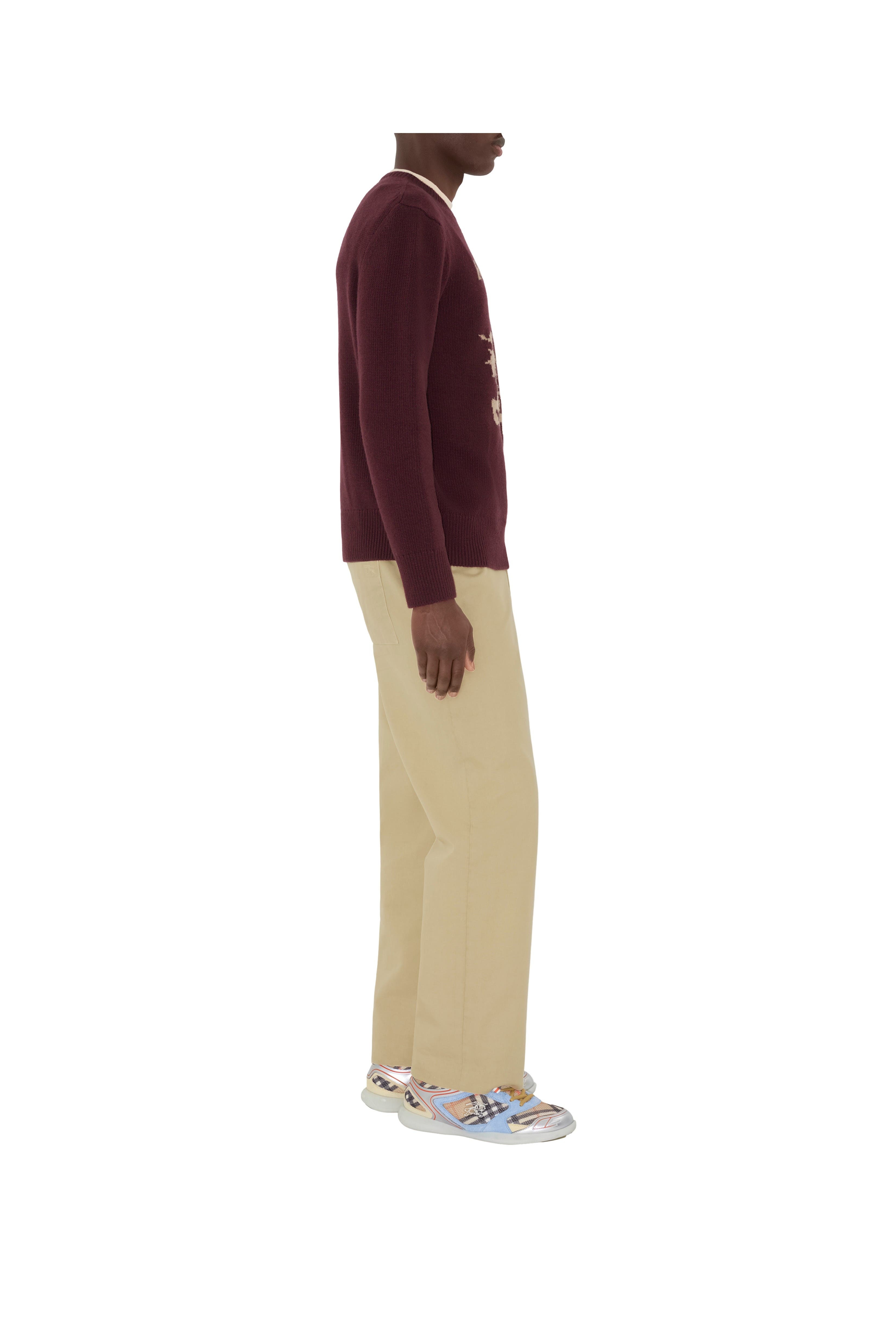 burberry EKD Wool Cashmere Sweater in Box Red at Nordstrom - 3