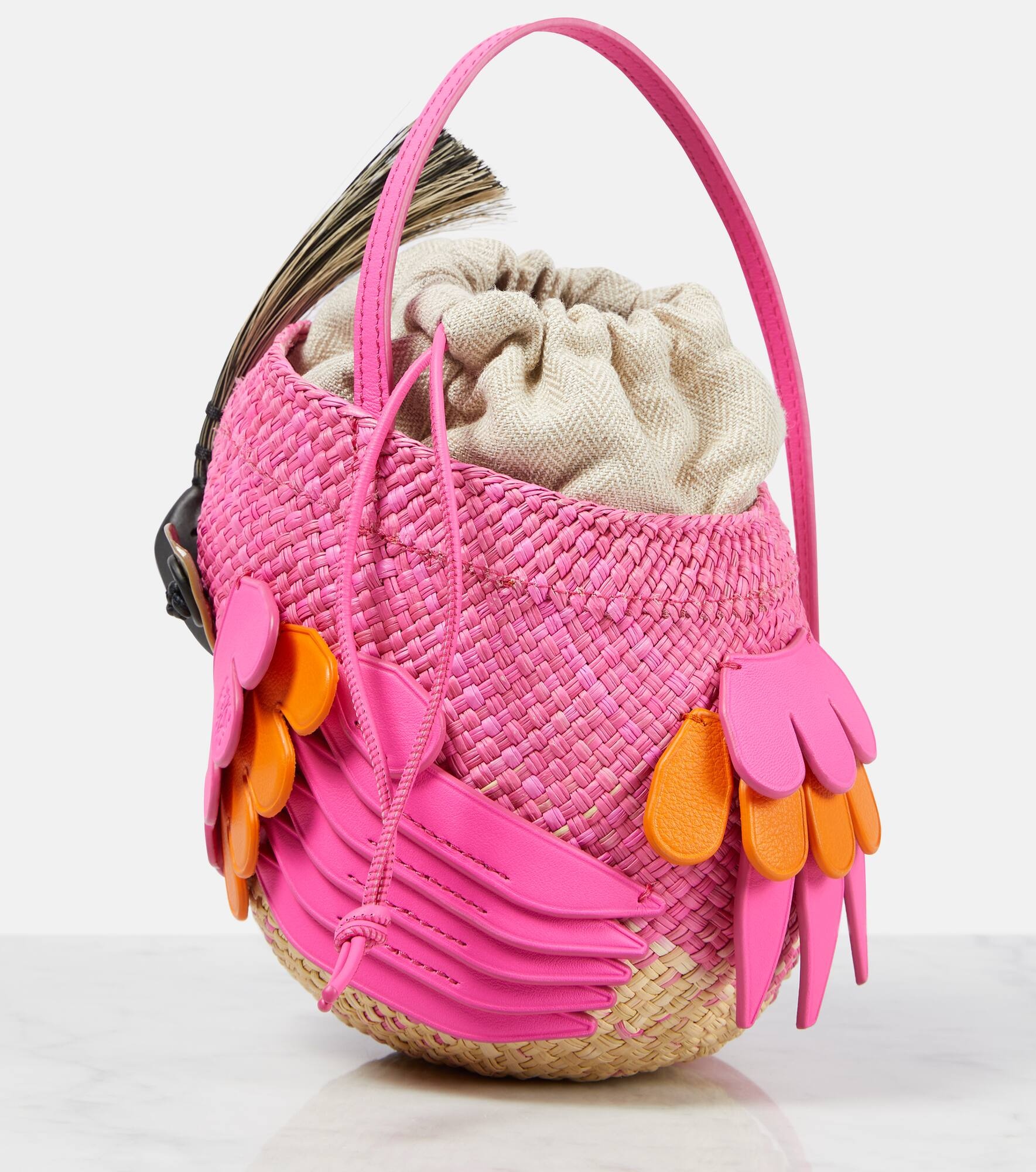 Bird Mini raffia crossbody bag - 4
