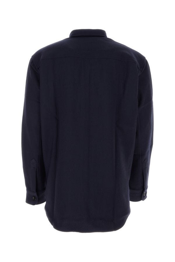 Ami Man Blue Wool Oversize Shirt - 2