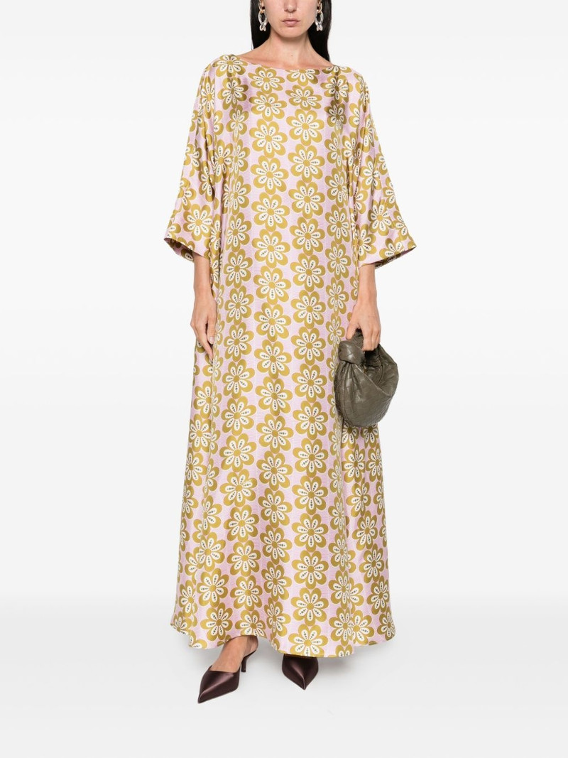 La DoubleJ floral-print silk dress outlook
