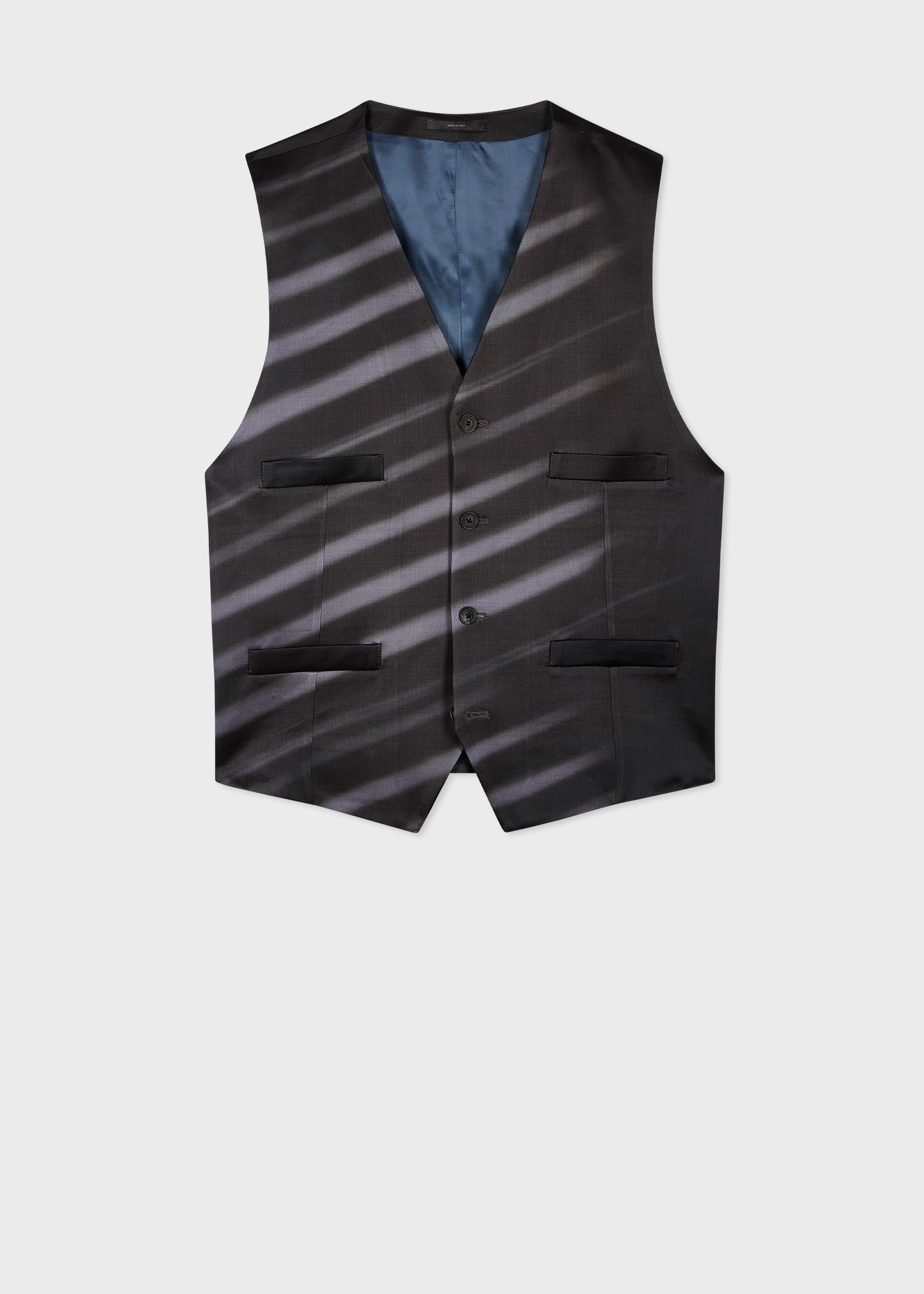 Charcoal 'Morning Light' Viscose-Wool Waistcoat - 1