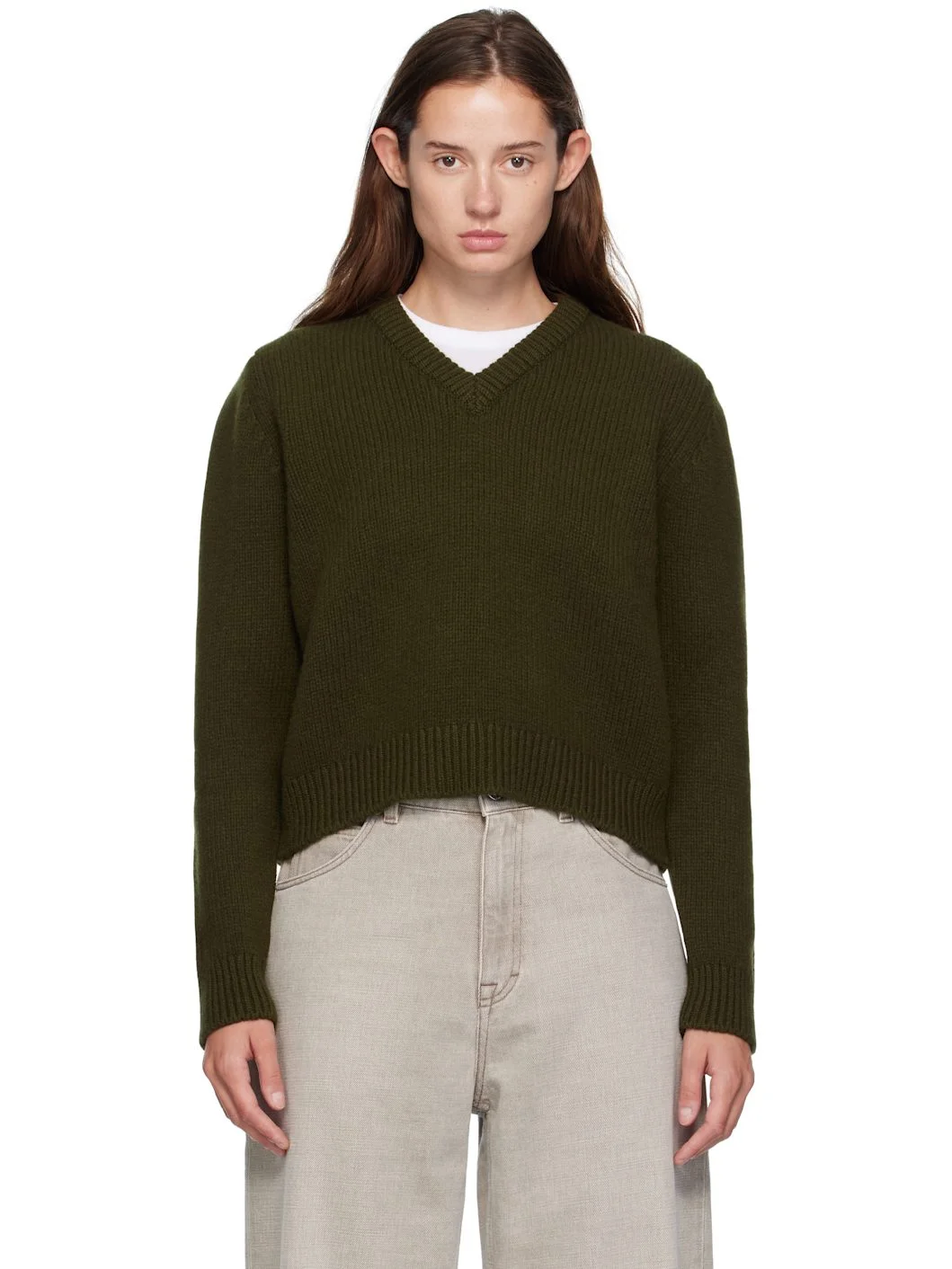Green Glenn V-Neck Sweater - 1