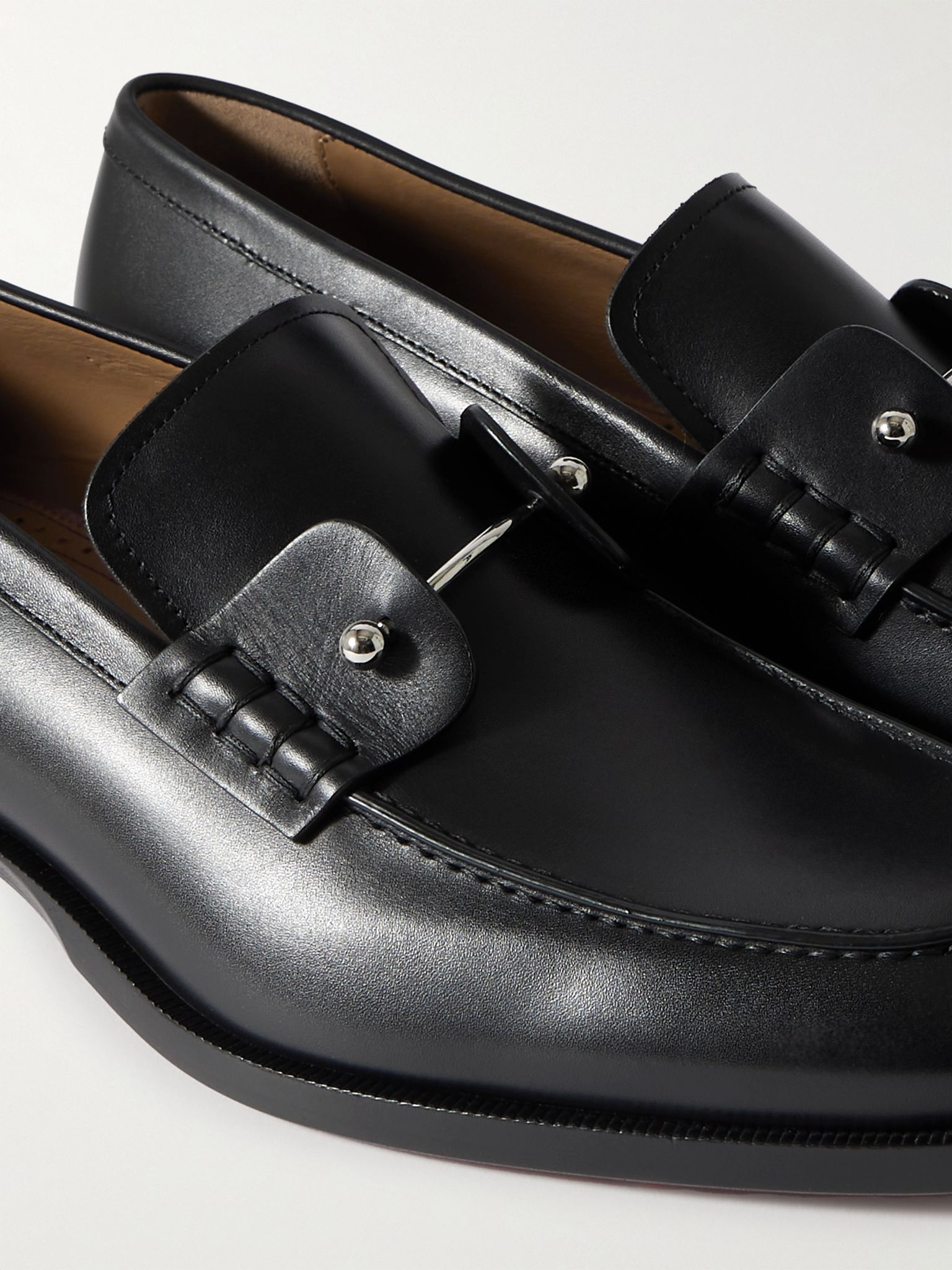 Chambelimoc Leather Loafers Black - 5