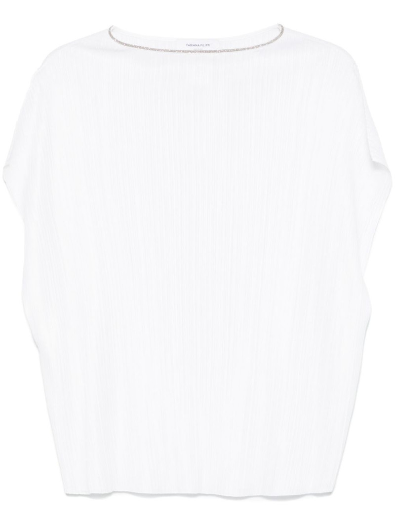 bead-detail T-shirt 1