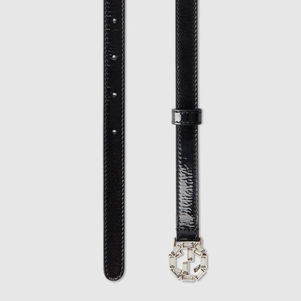 Thin belt with Round Interlocking G buckle - 2