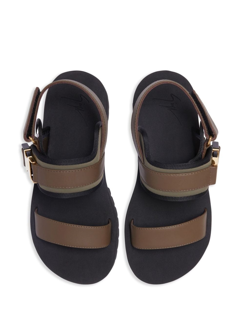 Mederic logo-buckle leather sandals - 4