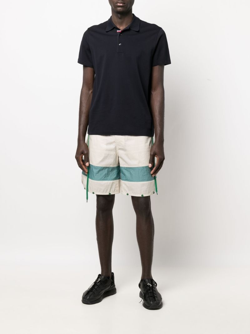 two-tone panelled shorts - 2