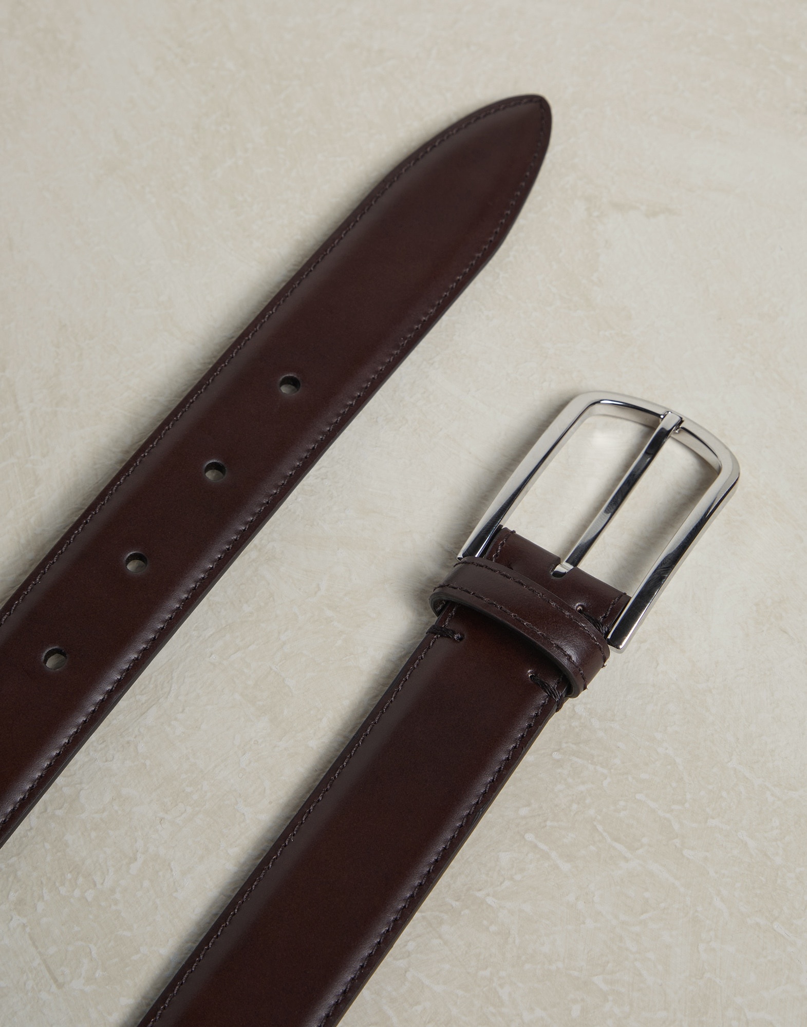 Calfskin belt with rounded buckle - 2