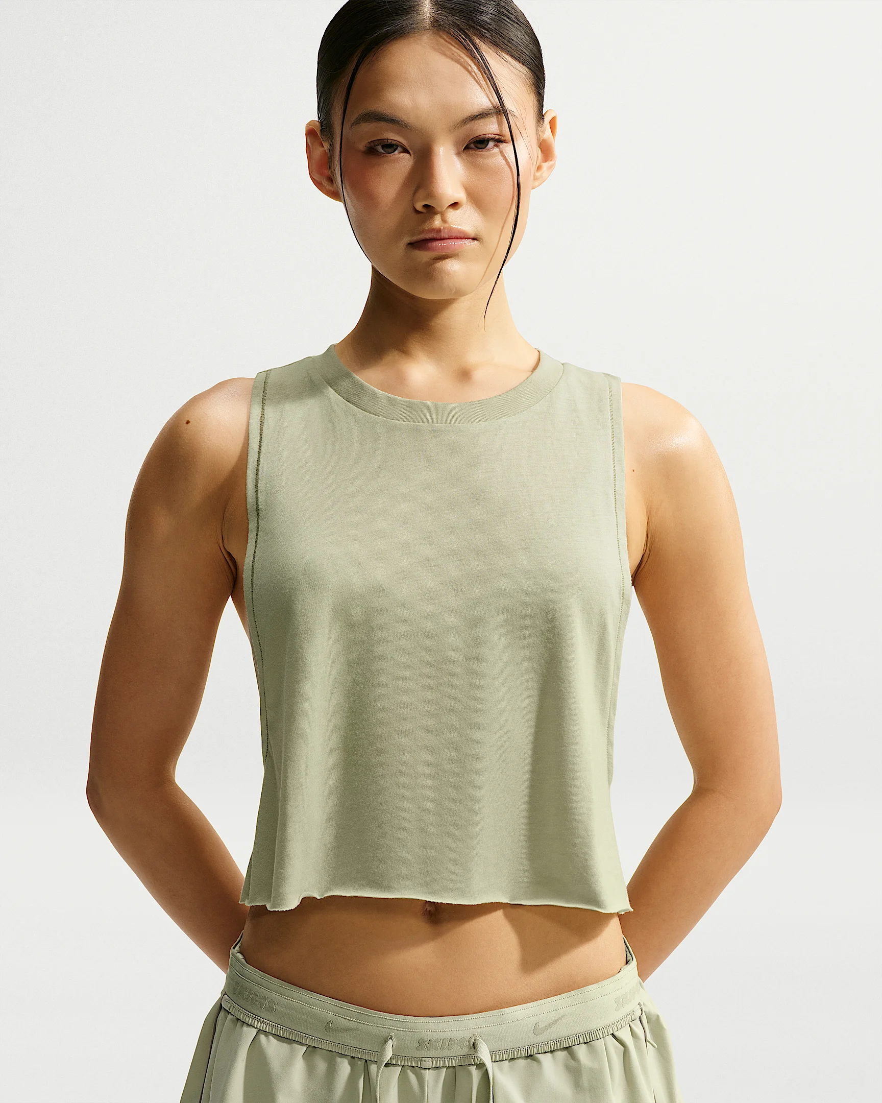 NikeSKIMS Performance Cotton Blend Women's Cropped Tank Top - 1