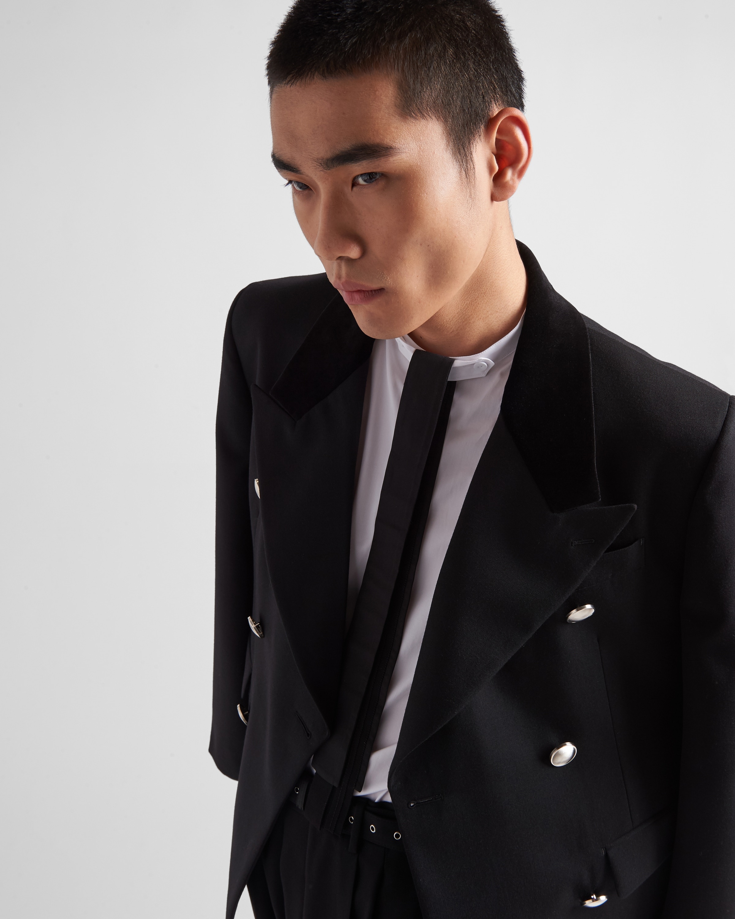 Double-breasted wool jacket - 3