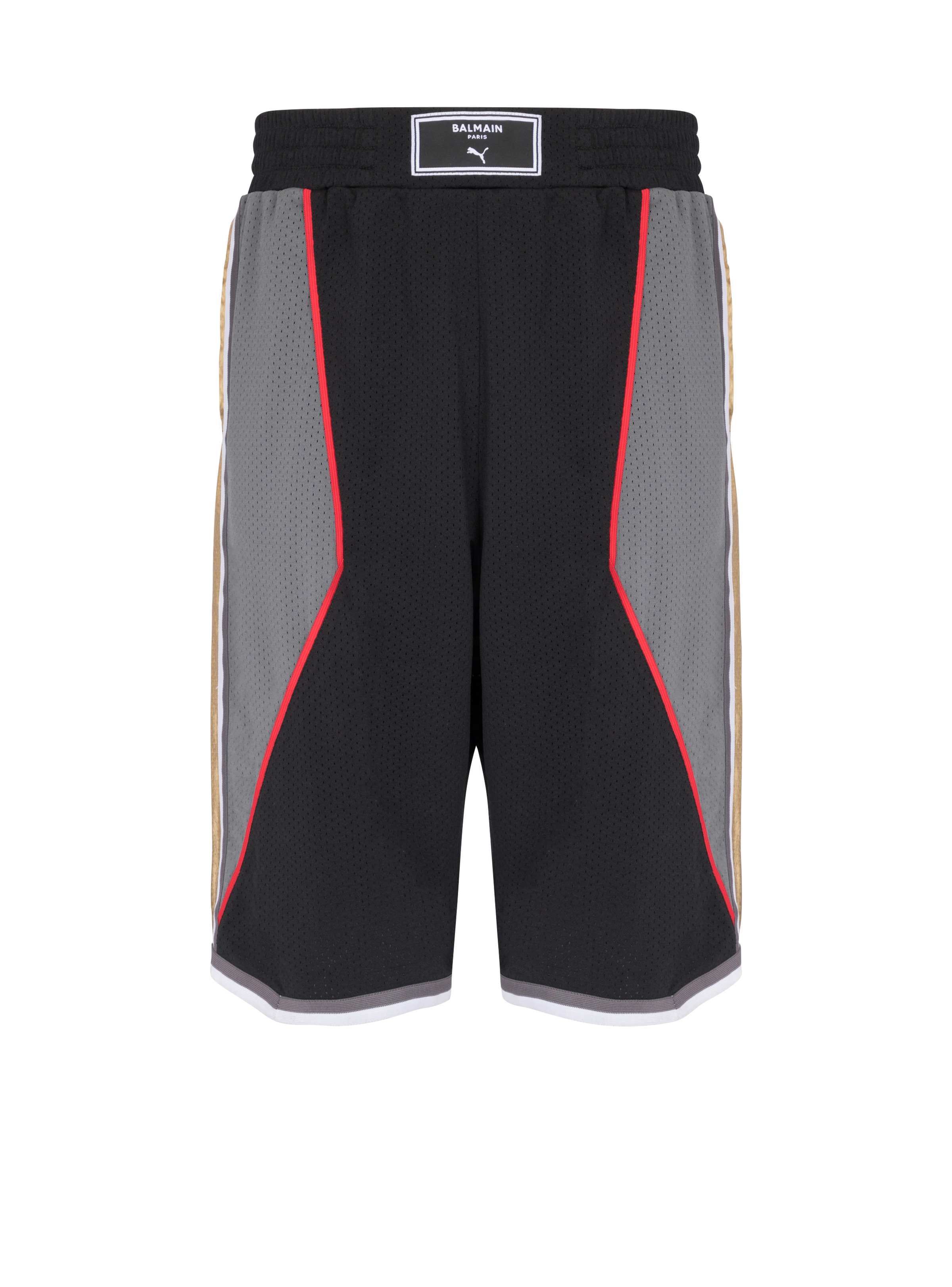 【関税＆送料込み】Balmain Bermuda Shorts Balmain - Shorts da mare in nylon nero - The Corner
