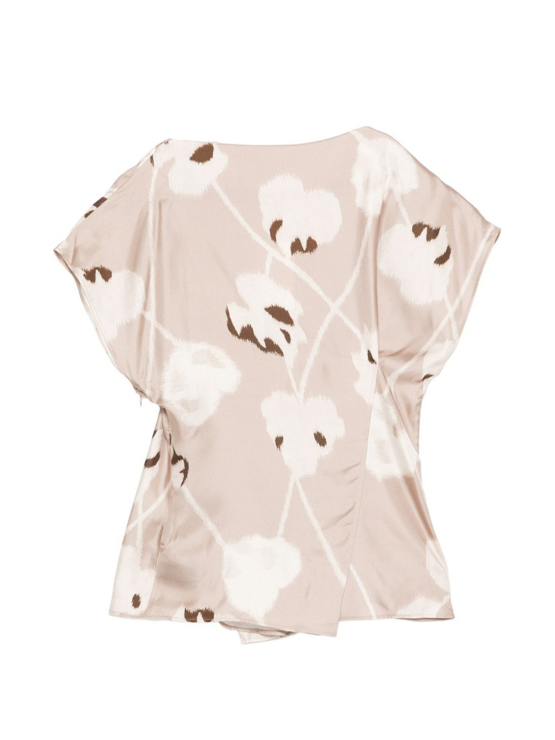 soeur Fedora floral draped blouse outlook