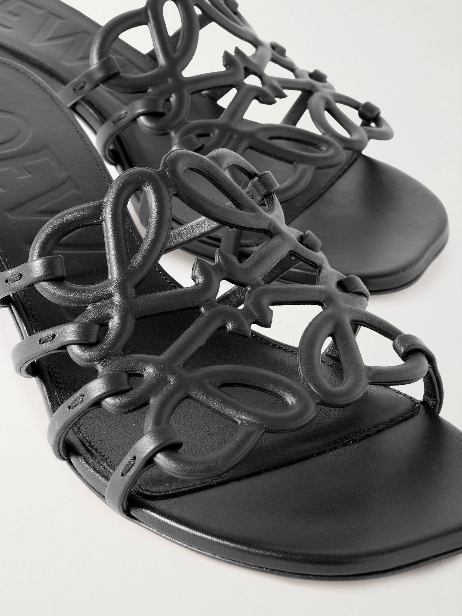 + Paula's Ibiza Petal Anagram leather sandals Black - 4