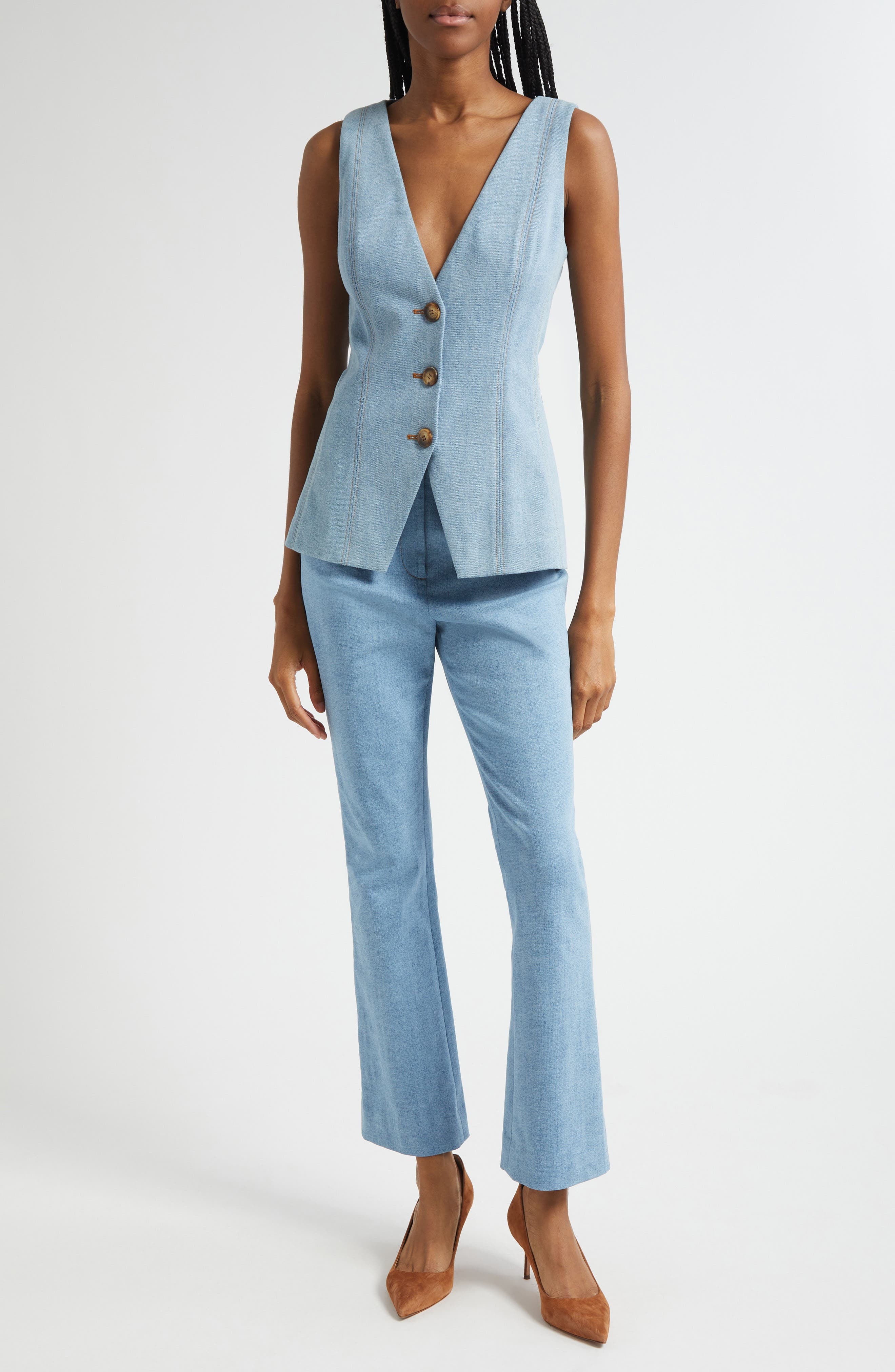 Veronica Beard Avalina Denim Vest in Blue Mirage at Nordstrom - 2