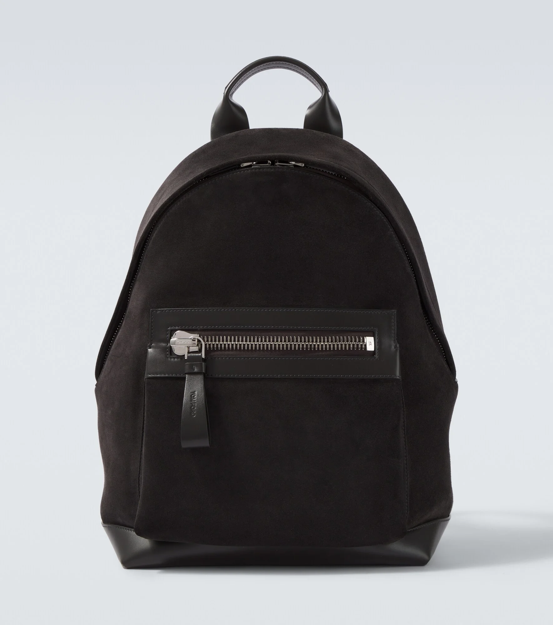 Buckley leather-trimmed suede backpack - 1