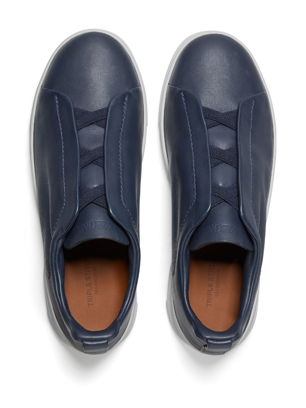 Triple Stitch leather sneakers - 3
