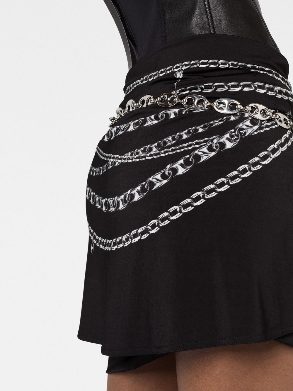 chain-print mini skirt - 3