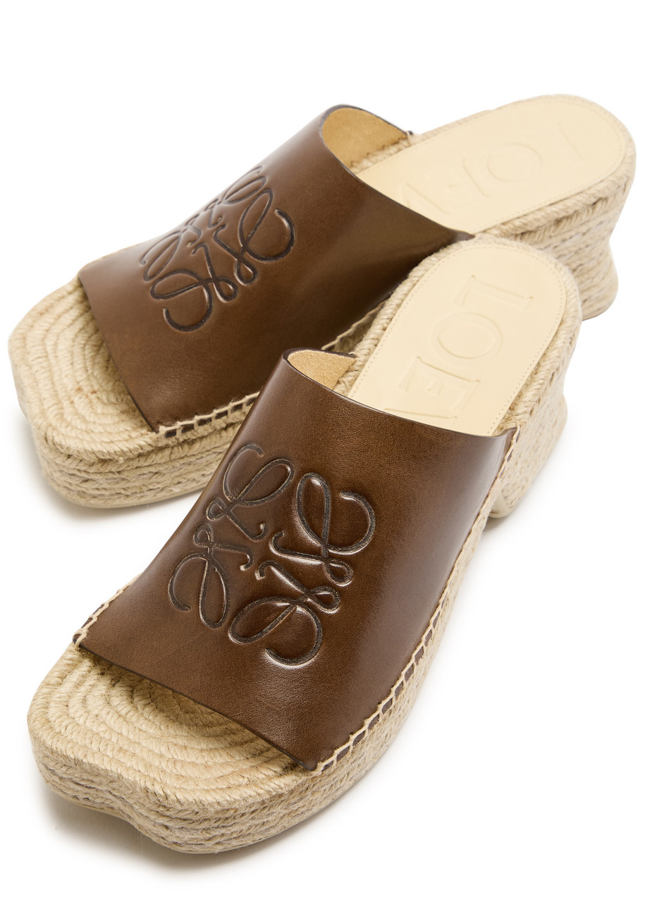 Loewe Petal 80 Espadrille Leather Slides - 3