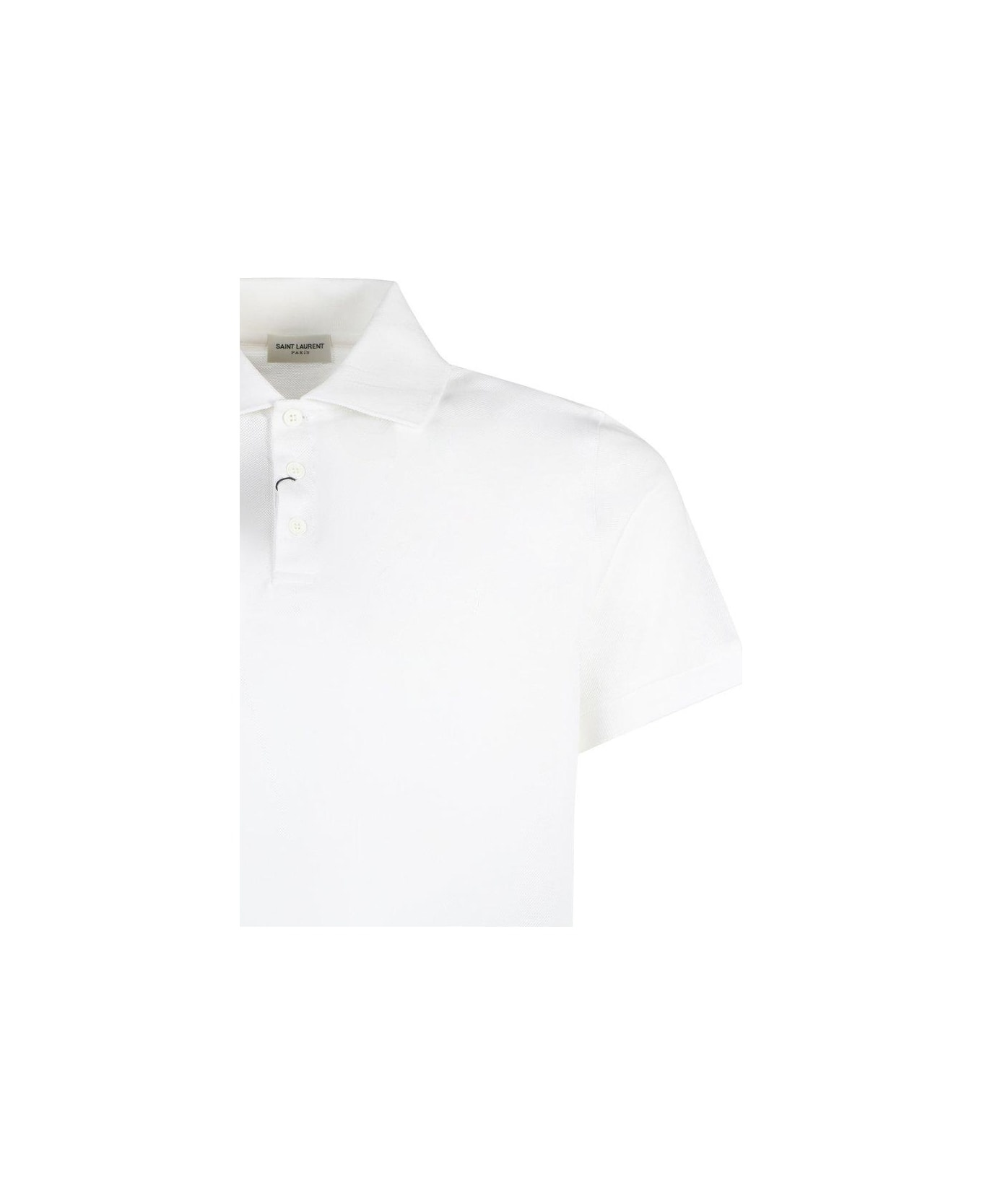 Buttoned Short-sleeved Polo Shirt - 3
