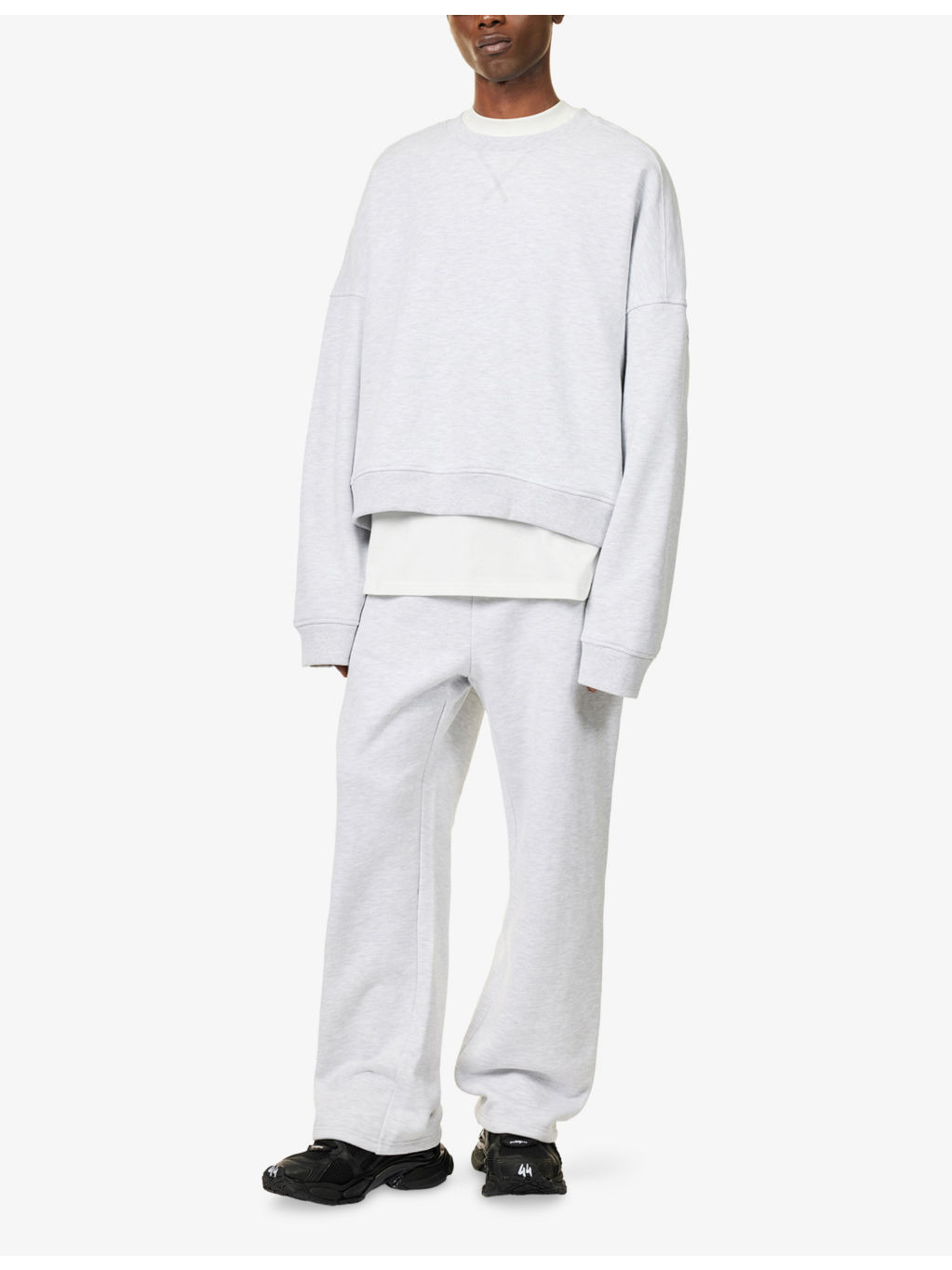 Crewneck Boxy-Fit Cotton Sweatshirt - 2