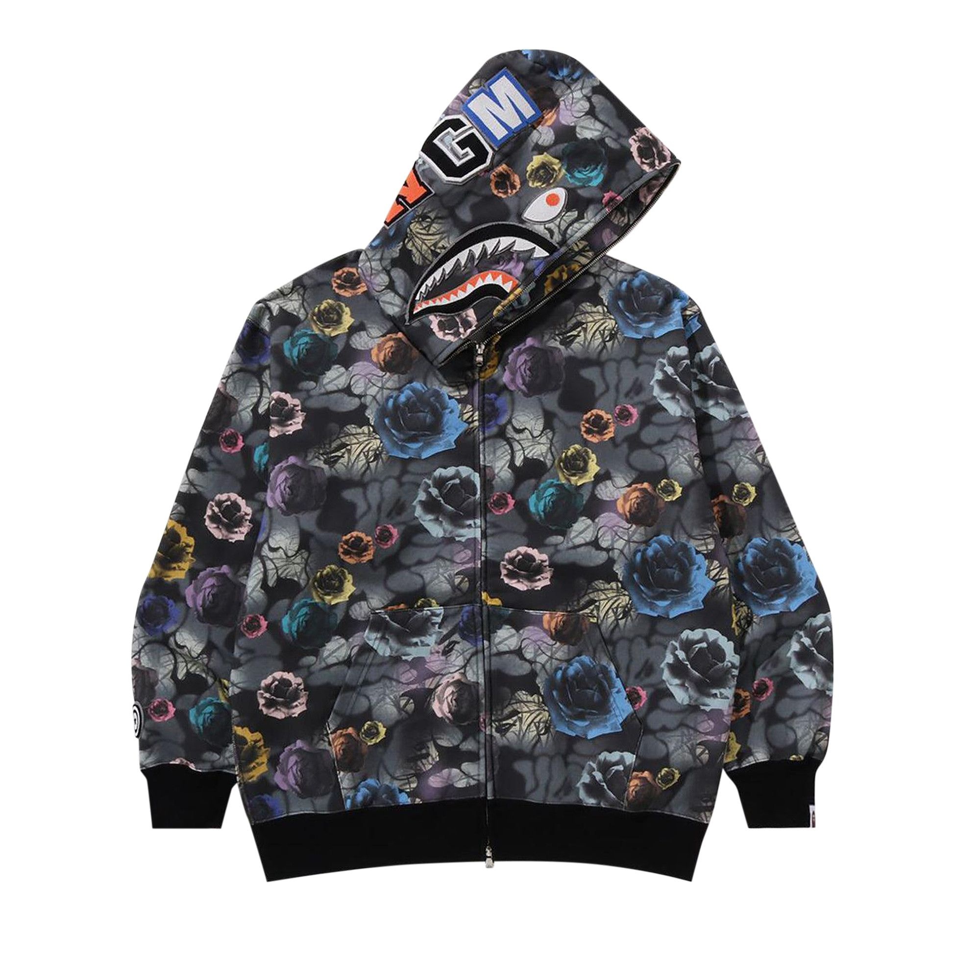 a bathing ape floral camo shark エイプ　パーカー A BATHING APE® BAPE Floral Camo Shark Relaxed Fit Full Zip