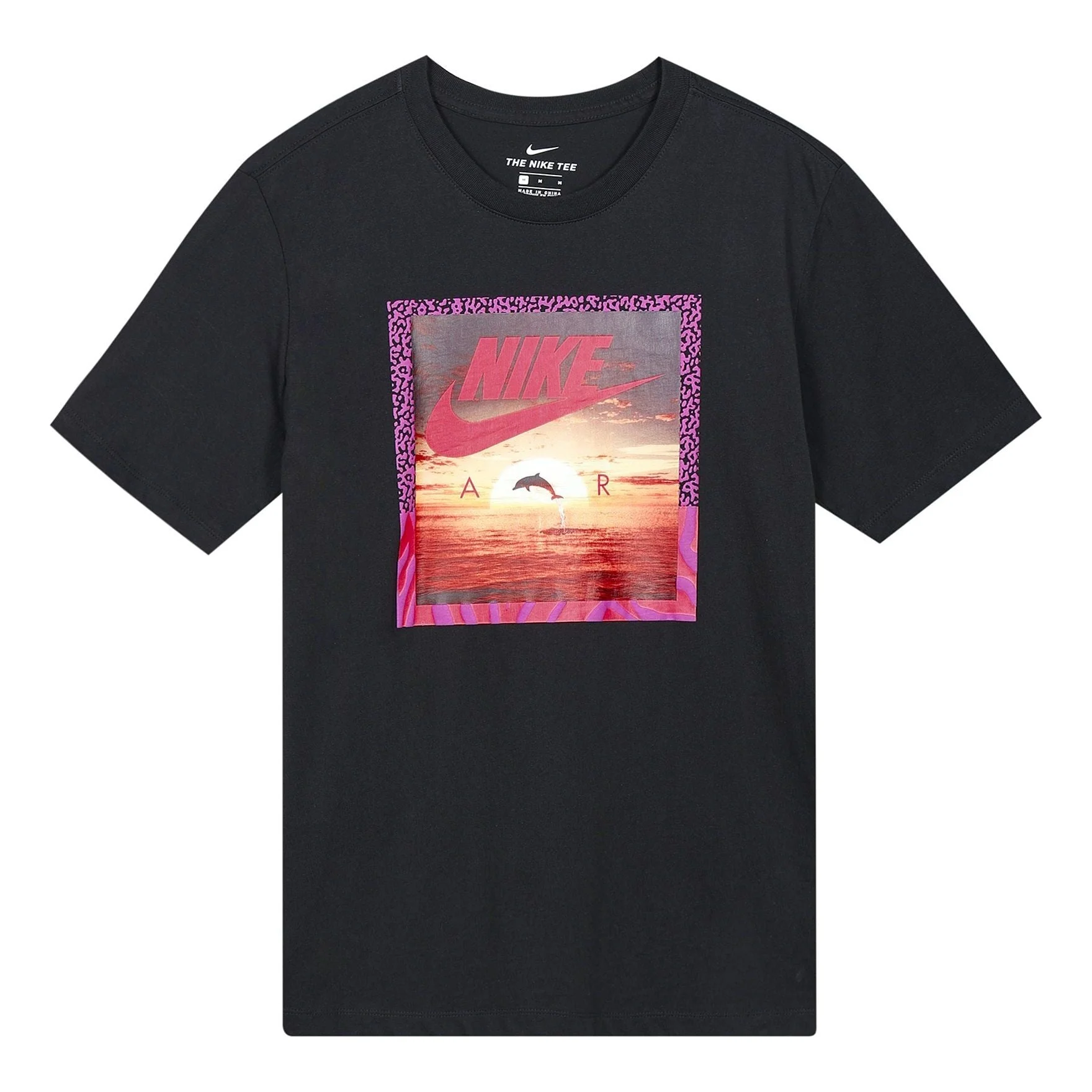 Nike Dolphin Sunset landscape Printing Short Sleeve Black CT6591-010 - 1