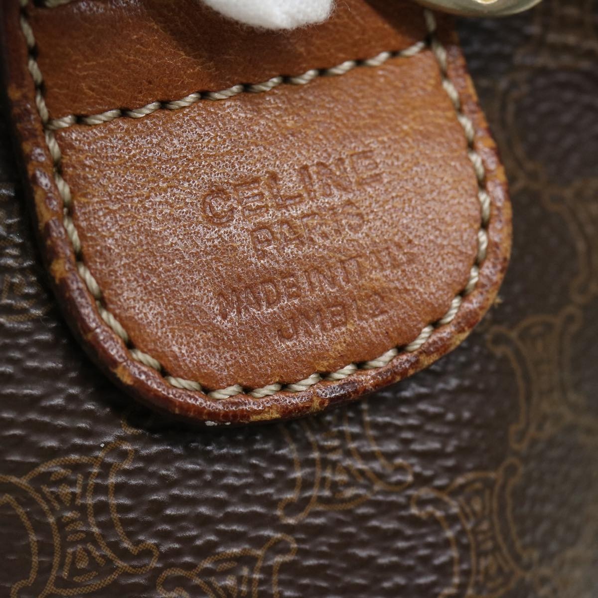 CELINE Macadam Canvas Hand Bag Pvc Brown - 12