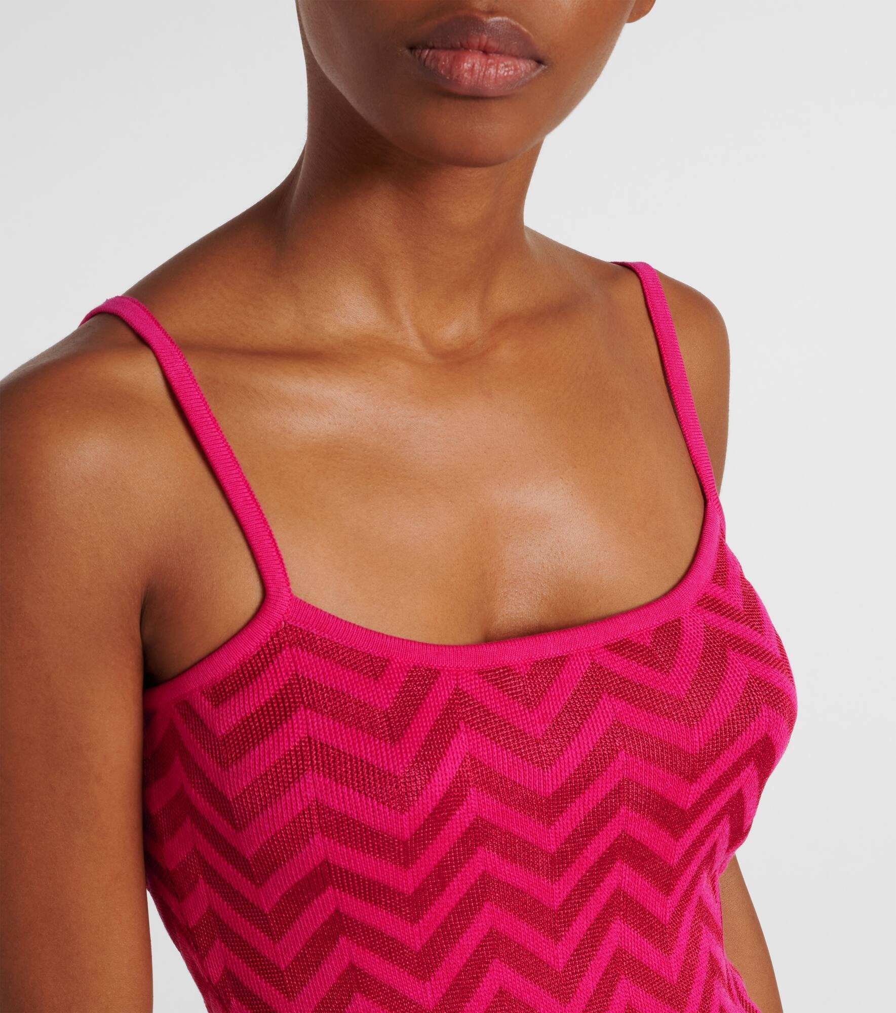 Zig Zag cotton-blend tank top - 4