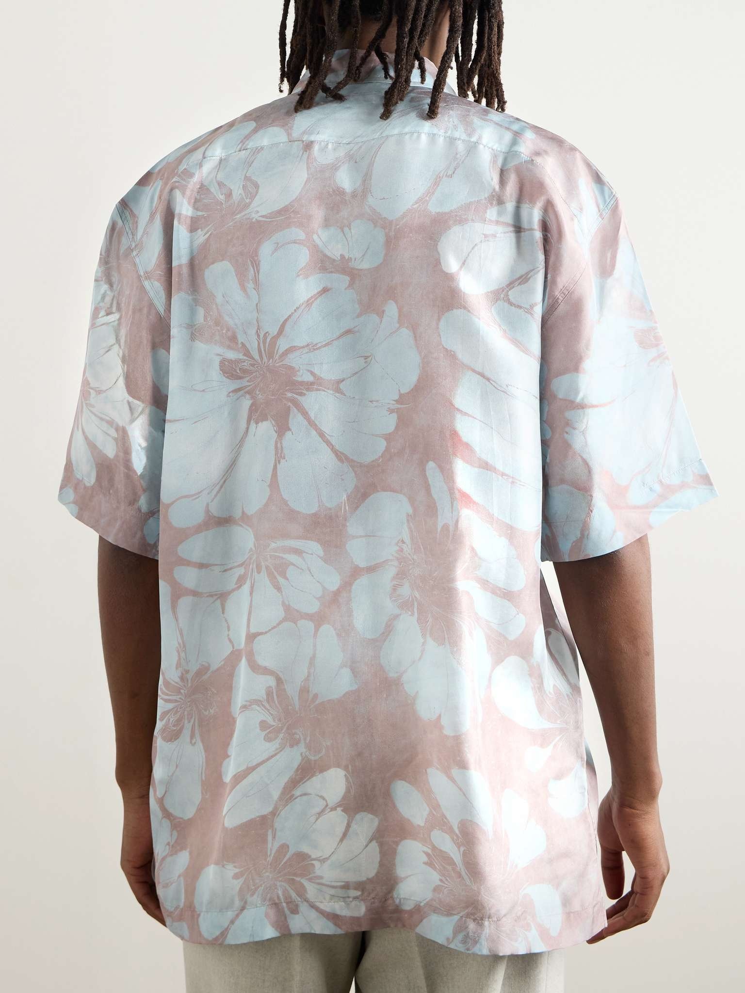 Floral-Print Silk Shirt - 3