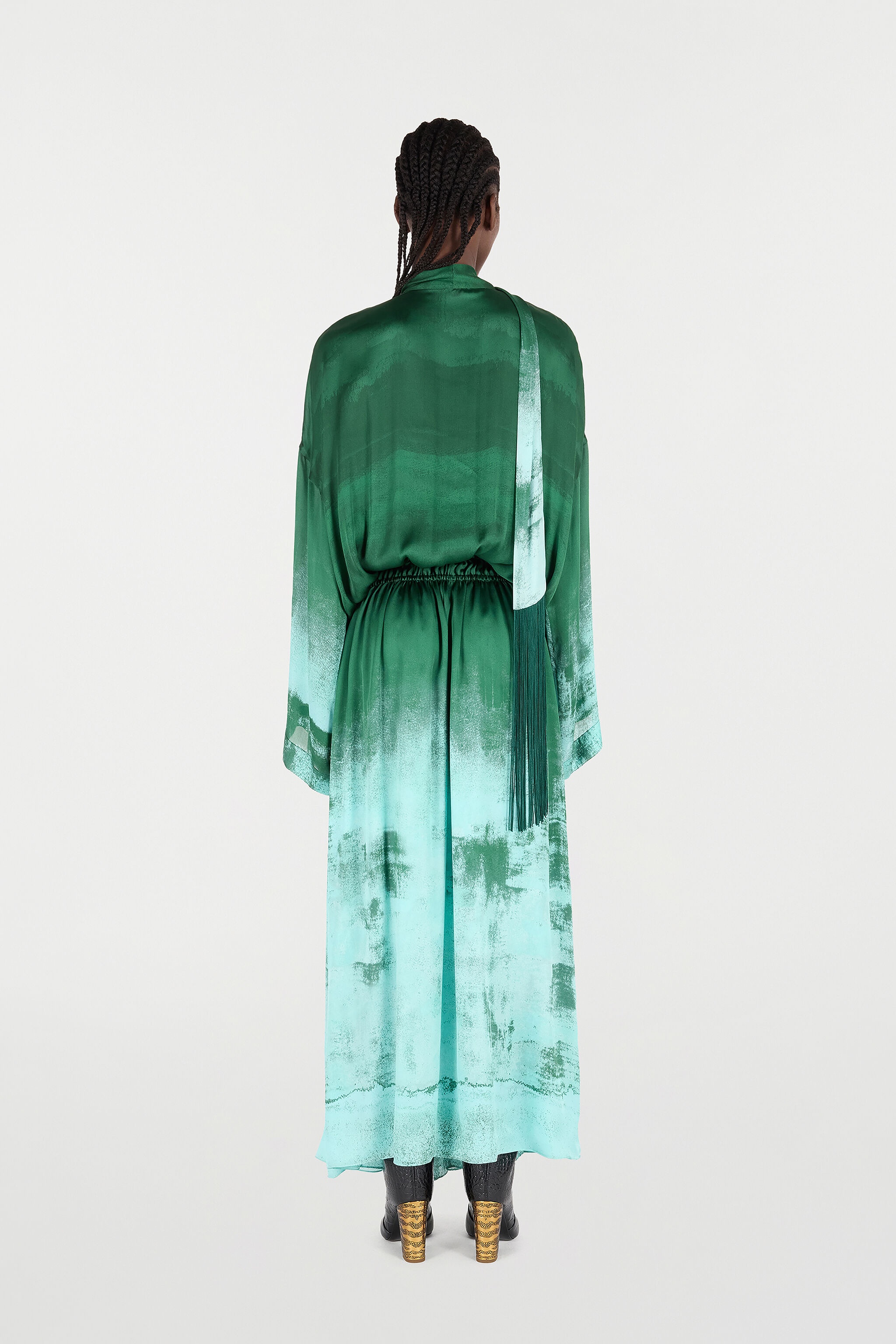 Shirt Dress in Pure Silk - 4