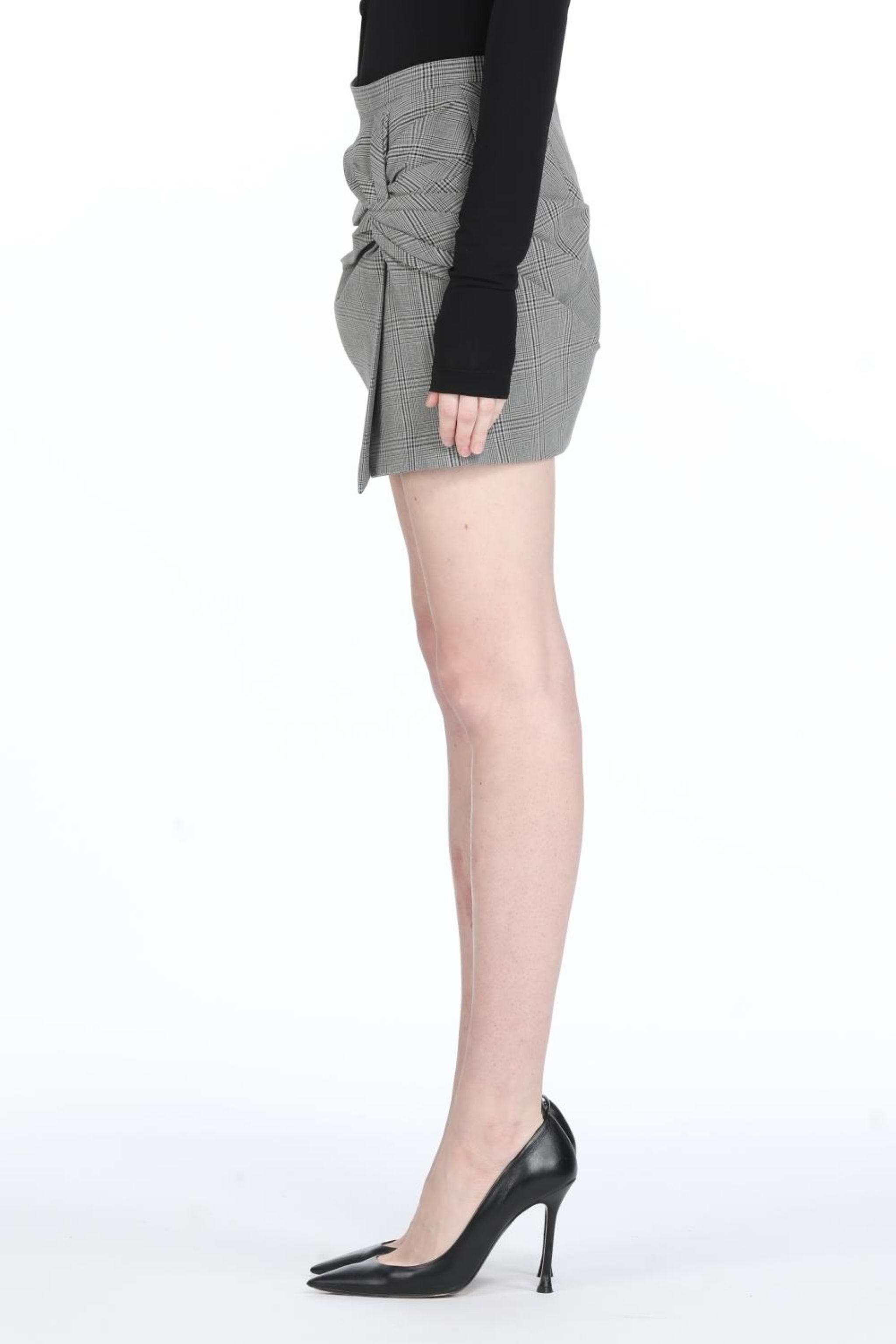 CHECKED MINI SKIRT - 3