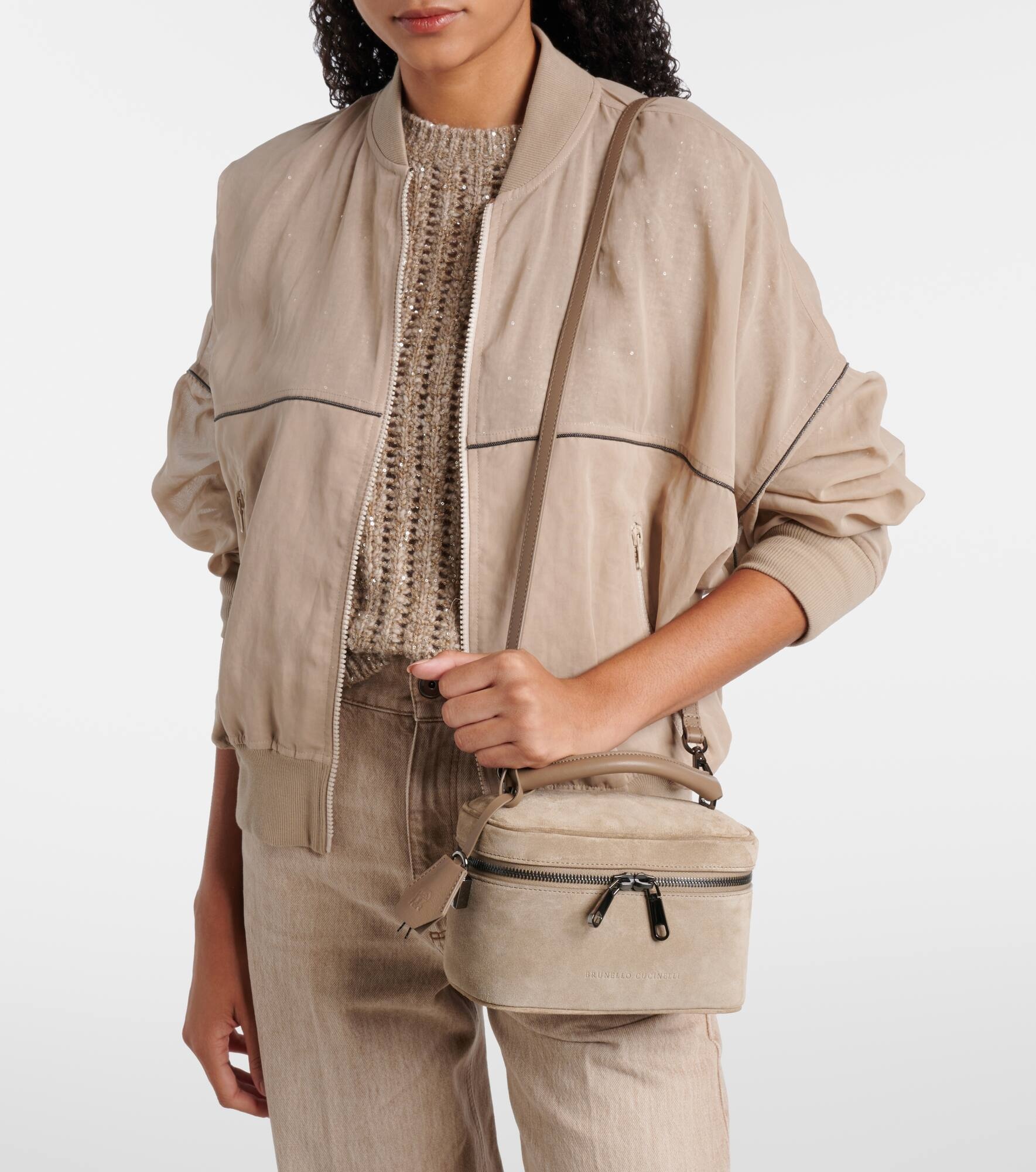 Sartorial Icon Small suede tote bag - 7